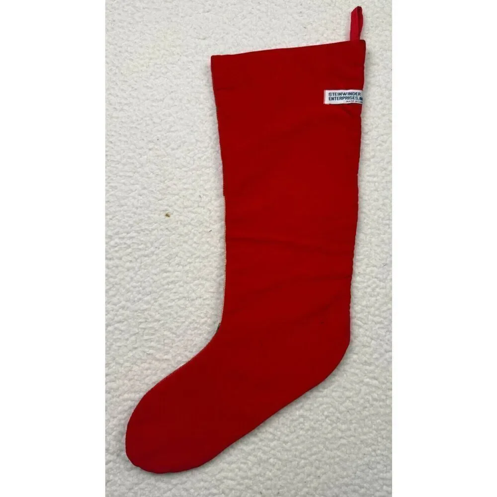 Steinwinder Enterprises Santa Toys List Embroidered Needlepoint Stocking‎